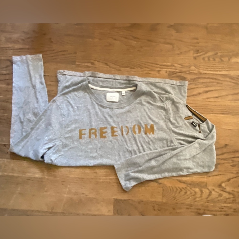Billy Reid DC signature Collection “Freedom” DC Baseball logo long sleeve tee